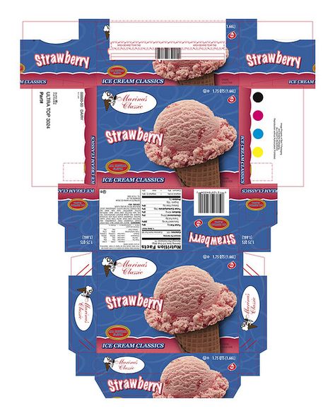 Scrumptious Packaging Color Mini Printables Food, Mini Food Boxes Printable, Printable Food Packaging, Mini Food Diy, Ice Cream Box Packaging, Barbie Food Printables, Miniature Printables Food, Diy Doll Food, Doll Printies