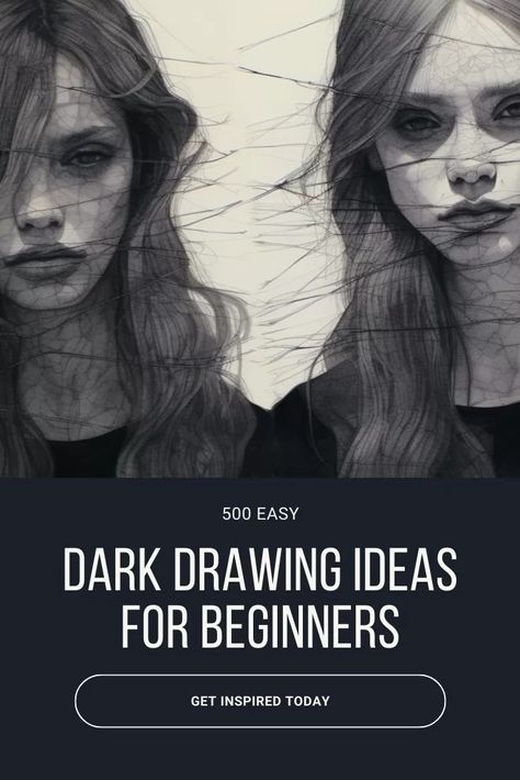 500 Easy Dark Drawing Ideas for Beginners - NFT Art with Lauren McDonagh-Pereira Photography Easy Dark Drawing Ideas, Haunting Drawings, Horror Artwork Creepy Dark Art, Horror Art Dark Sketch, Horrific Art, Creepy Digital Art, Dark Drawing Ideas, Cryptic Art, Easy Drawing Ideas For Beginners