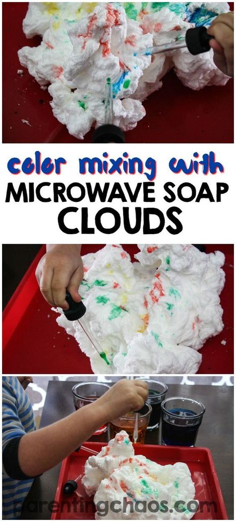 Science Experiments For Toddlers, Experiments For Toddlers, Clouds Theme, Preschool Weather, Toddler Science Experiments, School Age Activities, Ivory Soap, Kid Experiments, Diy Science