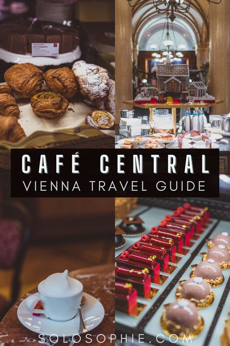 cafe central vienna travel guide/ best of vienna austria europe Vienna Street Food, What To Pack For Vienna In Winter, Vienna In November, Cafe Central Vienna, Vienna Austria Winter, Vienna Shopping, Vienna Winter, Vienna Aesthetic, Vienna Cafe