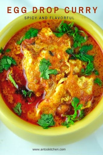 Egg drop curry with coconut milk. Vegan Coconut Curry, Egg Recipes Indian, Soup Recipes Healthy, Curry With Coconut Milk, Egg Curry, Vegan Coconut, Egg Drop, Coconut Milk Curry, Egg Dish