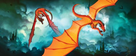 Wings of Fire Book 9: Escaping Peril cover art Wings Of Fire Full Book Covers, Wings Of Fire Covers, Wings Of Fire Queen Scarlet, Wings Of Fire Sky, Wings Of Fire Wallpapers, Queen Scarlet, Wings Of Fire Book, Fire Wallpapers, Dragons Wings