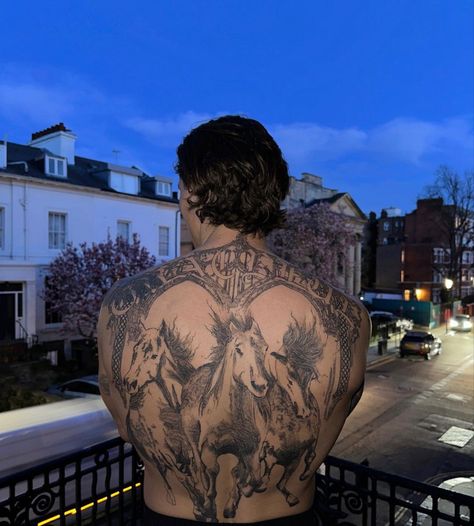 Back Piece Tattoo Men, Madonna Tattoo, Adi Gillespie, Latin Tattoo, Black Men Tattoos, Cool Back Tattoos, Torso Tattoos, Back Piece Tattoo, Back Tattoos For Guys