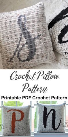 Crochet Pillow Patterns Free, Pillow Crochet, Confection Au Crochet, Crochet Pillow Cover, Crochet Cushion Cover, Crochet Pillow Pattern, Crochet Pillows, Monogram Pillows, Update Your Home