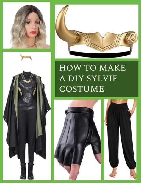 Sylvie Costume for LOKI Cosplay! Fun Marvel costume for women! Lady Loki Costume Diy, Marvel Diy Costume Women, Diy Sylvie Costume, Easy Loki Costume, Sylvie Halloween Costume, Loki And Sylvie Costume, Sylvie Loki Costume, Loki Costume Female Diy, Loki Halloween Costume Women