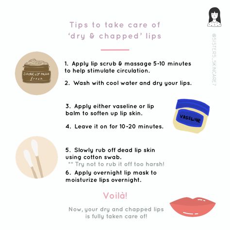 Tips to take care of dry and chapped lips 👄 Tips For Chapped Lips, Remedy For Dry Lips, Tips For Dry Lips, What To Do For Dry Lips, How To Get Rid Of Chapped Lips Overnight, Lip Care For Dry Lips, Dry Lips Tips, Lips Moisturizer, Hydrate Lips Naturally