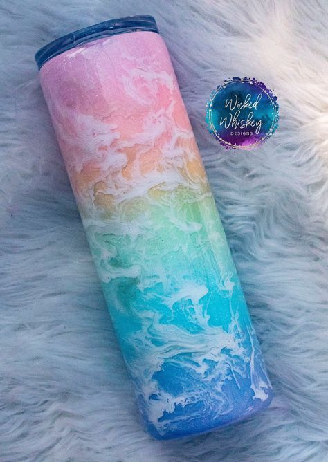 Pink And Blue Tumbler Ideas, Turquoise Glitter Tumbler, Mermaid Epoxy Tumbler, White And Rainbow Glitter Tumbler, Purple And Blue Glitter Tumbler, Glitter Tumbler Cups, Glitter Dipped, Custom Glitter, Rainbow Glitter