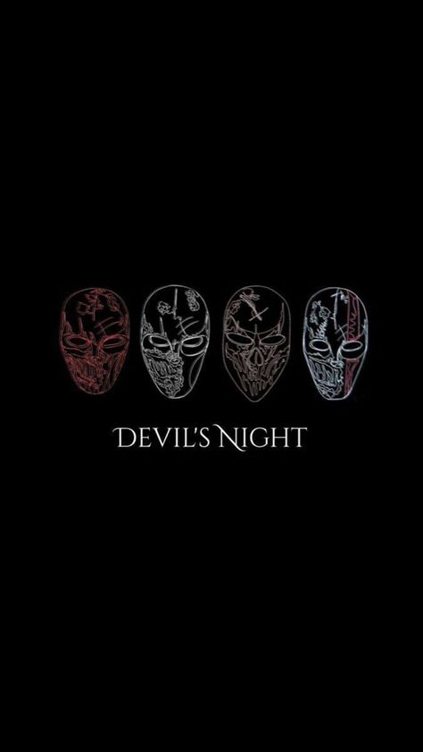 Devils Night Tattoo, Wallpaper Kobo, Devils Night Series Aesthetic, Dark Romance Wallpaper, Corrupt Aesthetic, Devils Night Aesthetic, Kai Mori, Devils Night Series, Aesthetic Mask