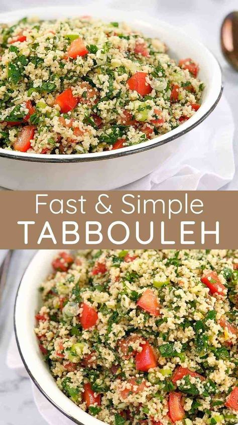 Tabouli Salad Recipe, Tabouli Recipe, Couscous Salad Recipes, Tabbouleh Recipe, Bulgar Wheat, Parsley Salad, Tabbouleh Salad, Wheat Recipes, Couscous Recipes