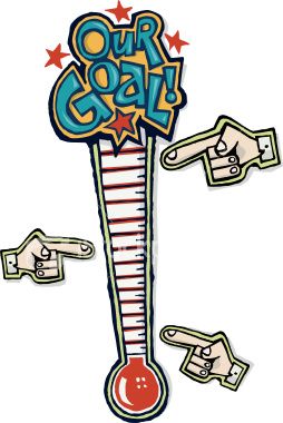 Idea for membership goal Fundraising Goal Chart, Goal Thermometer, Fundraising Thermometer, Pta Membership, Read A Thon, Easy Fundraisers, Money Chart, Goal Charts, Chart Ideas