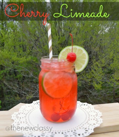 Looking for a nice, refreshing spring and summer #drink?  Check out this super easy Cherry Limeade #recipe. #PourMoreFun #ad #cbias #Walmart  http://cheapisthenewclassy.com/2015/04/cherry-limeade-recipe.html #limeade #cherry #cherrylimeade #lime Spagetti And Meatball Recipe, Cherry Limeade Recipe, Fruity Drink Recipes, Spaghetti Meatball Recipes, Cold Drinks Recipes, Meatball Appetizer Recipe, Limeade Recipe, Kid Friendly Drinks, How To Cook Meatballs