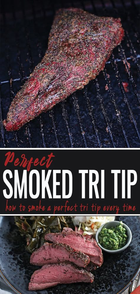 How to perfectly smoke a Tri Tip. Smoked Tri Tip is easy and delicious and doesn’t take very long to cook. Learn the secrets plus wine pairing recommendations. #smokedtritip #tritip #smokerrecipes #vindulge Pulled Pork Smoker Recipes, Bbq Smoker Recipes, Smoked Tri Tip, Smoker Recipes Electric, Pellet Smoker Recipes, On The Smoker, Traeger Grill Recipes, Meat Smoker, Smoker Cooking