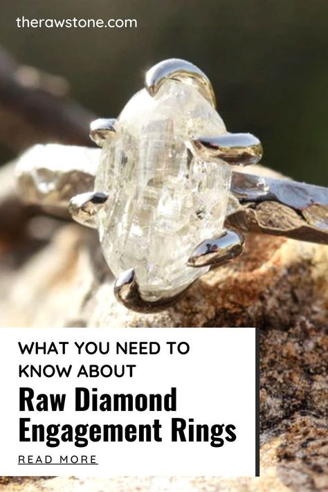 Raw Uncut Diamond Ring, Rustic Engagement Rings, Raw Stone Engagement Rings, Rough Diamond Engagement Ring, Colored Stone Engagement Rings, Uncut Diamond Ring, Rustic Wedding Rings, Raw Diamond Rings, Raw Diamond Engagement Rings