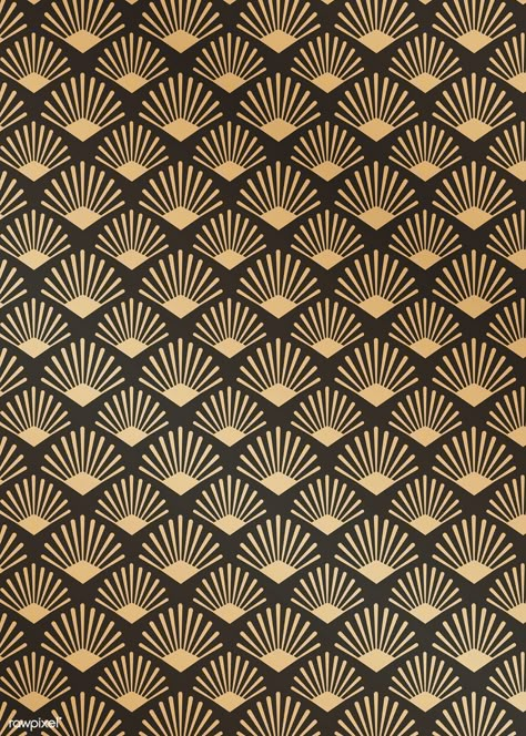 Modern golden gatsby pattern design vector | free image by rawpixel.com / Aum / busbus Art Deco Great Gatsby, Golden Pattern Design, Art Deco Prints Pattern, Great Gatsby Design, Art Deco Wall Paper, Art Deco Pattern Design, Gatsby Design, 1920s Wallpaper, Modern Pattern Design