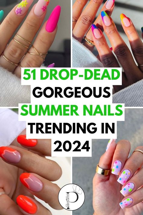 Whether you're looking for neon summer nails, colorful nails, summer nails trendy, summer nails 2024, fun bright nails, or pretty summer nails, this post is for you Trendy Nails Neon, Summer Nails 2020 Color Trends, Summer 24 Nails, Nails Beachy, Summer Nails Colorful, Bright Gel Nails, Cute Summer Nail Ideas, Neon Summer Nails, Summer Holiday Nails