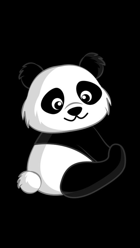 Black And White Panda Wallpaper, Panda With Black Background, Panda Wallpaper Black Background, Panda Black Wallpaper, Panda Black Background, Panda Wallpaper Cute Black, Panda Dp, Wallpaper Panda, Panda Wallpaper Iphone