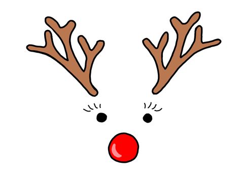 Rudolph the red nose riendeer Rudolph The Red Nosed Reindeer Drawing, Reindeer Printable, Rudolph The Red Nosed Reindeer, Reindeer Face, Cute Reindeer, Nose Drawing, Christmas Doodles, Creative Gift Wrapping, Rudolph The Red