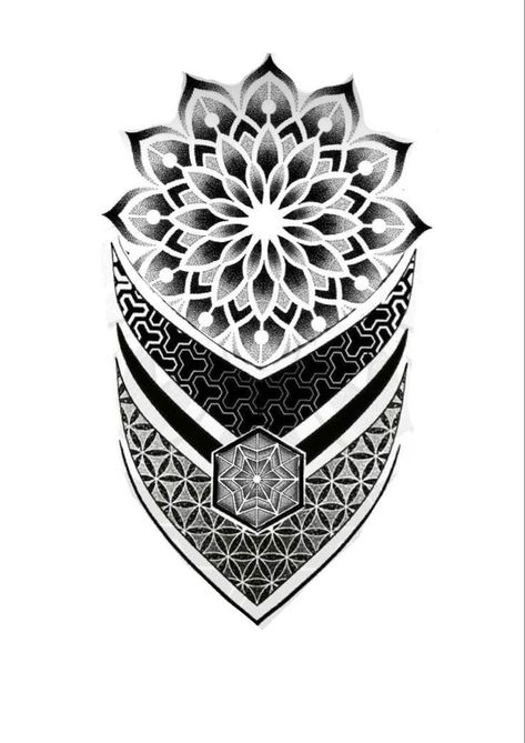 Mandala Tattoo Stencil, Geometric Tattoo Stencil, Geometric Tattoo Leg, Tato Mandala, Small Mandala Tattoo, Geometric Tattoo Sleeve Designs, Geometric Mandala Tattoo, Geometric Sleeve Tattoo, Armband Tattoo Design