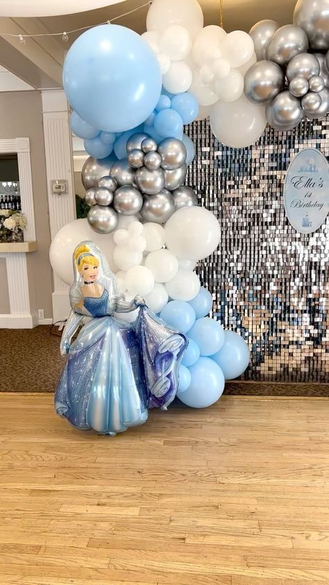 Cinderella Theme Backdrop, Cinderella Party Backdrop, Cinderella Birthday Party Decorations Backdrops, Cinderella Balloon Decorations, Cinderella Backdrop Ideas, Cinderella Balloon Arch, Cinderella Birthday Party Centerpieces, Cinderella Baby Shower Ideas, Cinderella Theme Birthday Party