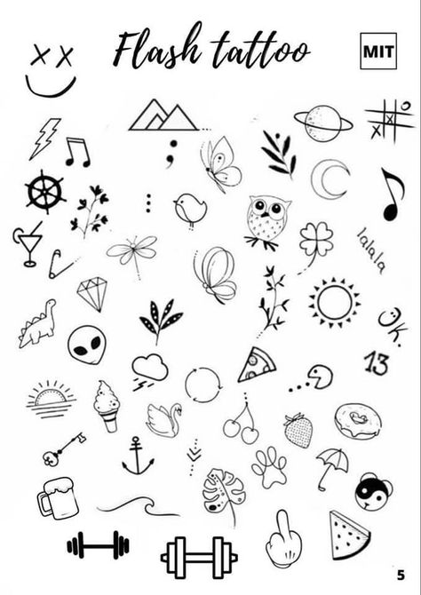 Easy Tattoos To Draw, Basic Tattoos, Beginner Tattoos, Sharpie Tattoos, Simple Tattoo Designs, Flash Tattoo Designs, Small Tattoos Simple, Tattoo Flash Sheet, Doodle Tattoo