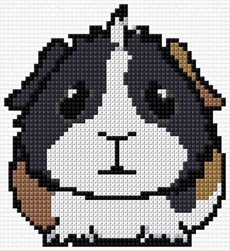 Guinea Pig|37|4968 Cross Stitch Patterns Free, Guinea Pig Cross Stitch, Cross Stitch Calculator, Animal Cross Stitch Patterns, Tapestry Crochet Patterns, Cross Stitch Baby, Pixel Pattern, Pixel Art Pattern, Cross Stitch Animals