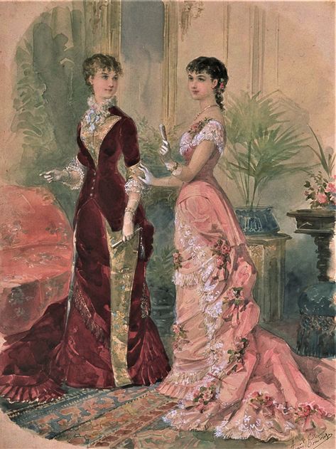 Fashion Plate - La Mode Illustree - 1879 Late 1870s Fashion, 1870s Fashion Plates, 18s Fashion, 1878 Fashion, 1870s Aesthetic, 1880s Aesthetic, Late 1800s Fashion, 1870 Dress, 1879 Fashion