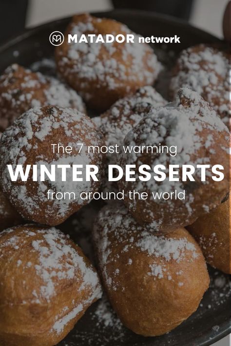 Winter Sweets Desserts, Warm Desserts Winter, Desserts From Around The World, Snow Desert, Winter Flavors, Japanese Pastries, Pastry Ideas, Desserts Around The World, Hot Desserts