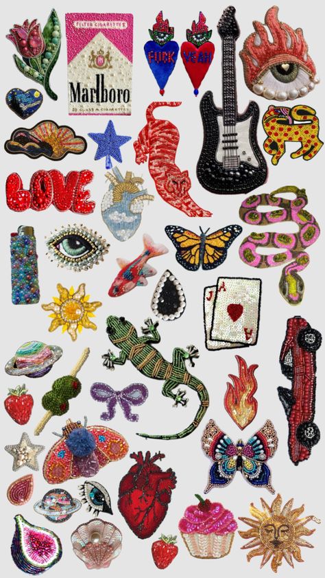 Beaded Patches, Beaded Shirt, Diy Bead Embroidery, Bead Embroidery Patterns, Collage Background, Bead Embroidery Jewelry, Embroidery Jewelry, Art Collage Wall, Embroidery Inspiration