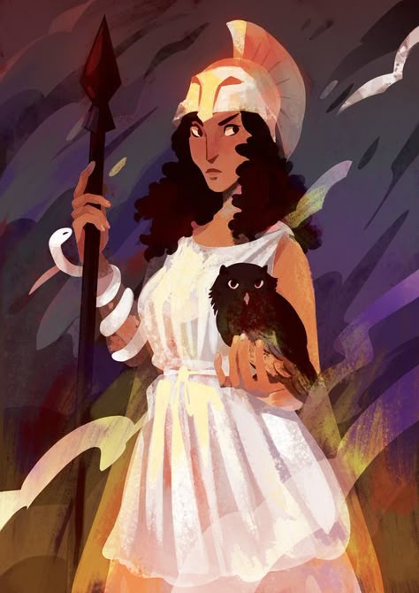 Ancient Greece Art, Athena Greek Goddess, Hellenic Polytheism, Greek Deities, Full Illustration, Pjo Fanart, Greek Memes, Epic The Musical, Greek Mythology Gods