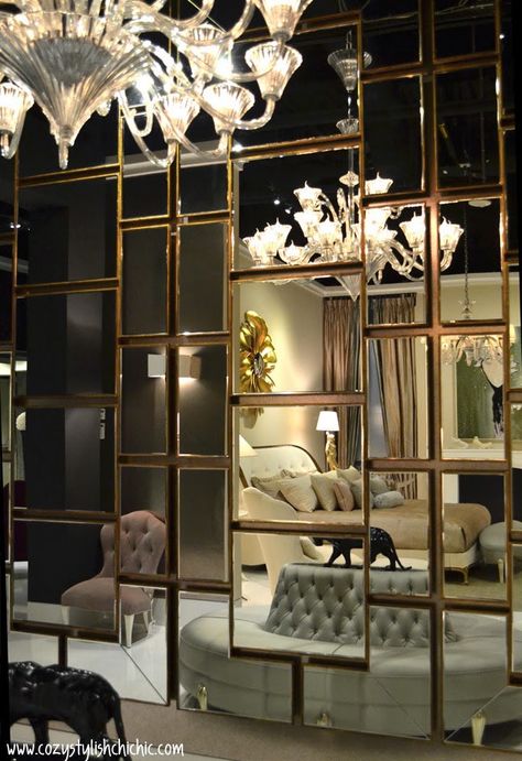 Mirror Panelling, Mirror Decor Living Room, Dark Bathrooms, Christopher Guy, Mirror Wall Living Room, The Residents, Mirror Design Wall, Mirror Designs, Mirror Wall Decor