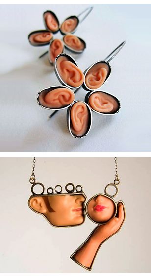 | strange jewelry | anatomy | doll parts | Anatomy Doll, Strange Jewelry, Barbie Hands, Weird Jewelry, Trendy Jewerly, Antique Engagement Ring, Jewelry Photoshoot, Doll Jewelry, Doll Parts