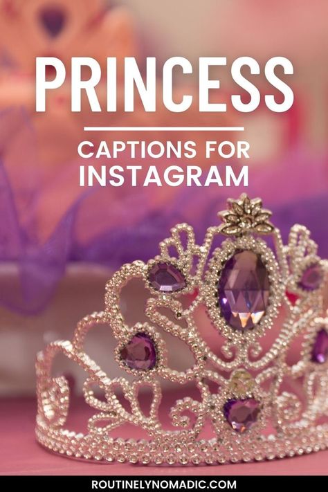 Crown with words princess captions for Instagram Quinceanera Instagram Captions, Princess Costume Captions, Crown Captions For Instagram, Princess Birthday Captions, Caption For Princess Look, Princess Vibes Captions, Cinderella Instagram Captions, Pageant Captions For Instagram, Princess Bio Ideas