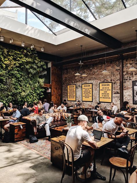 11 Essential Coffee Shops in NYC for Locals & Visitors Alike | Devoción Nyc Coffee Shop, Nyc Coffee, Cute Coffee Shop, Coffee Shop Interior Design, Cozy Coffee Shop, Coffee Shop Aesthetic, Coffee Shops Interior, Best Coffee Shop, Good Coffee