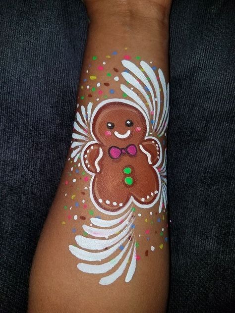 Christmas Body Painting, Christmas Face Painting Easy, Cool Face Paint, Xmas Makeup, Christmas Face Painting, Arm Painting, Date Night Gifts, Festival Face, Face Painting Easy