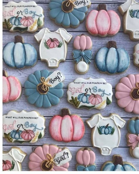 Pumpkin Gender Reveal Ideas, Fall Gender Reveal Party, Gender Reveal Cake Pops, Gender Reveal Food, Gender Reveal Outfit, Pumpkin Gender Reveal, Simple Gender Reveal, Twin Gender Reveal, Halloween Gender Reveal