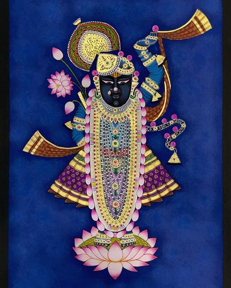 Shri Nath Ji, Shree Nathji, Poster Rangoli, Drawing Steps, Persian Art Painting, Kerala Mural Painting, Fabric Painting On Clothes, Beading Netting, Pichwai Paintings