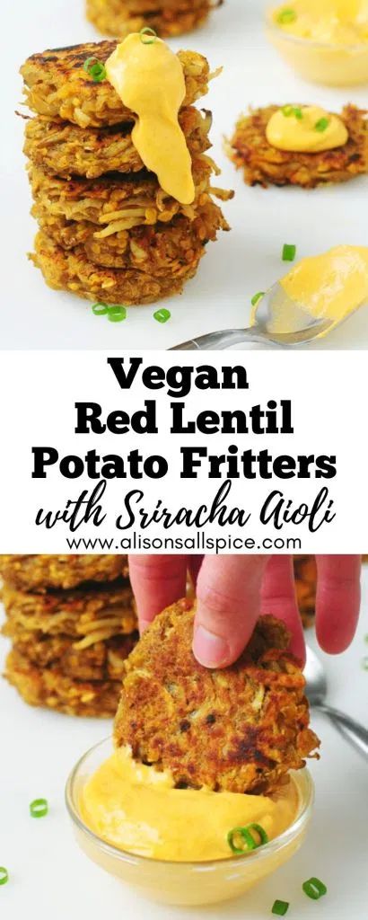 Dinner Under 500 Calories, Lentil Potato, Potato Fritters Recipe, Red Lentil Recipes, Potato Ideas, Dinners Under 500 Calories, Lentil Fritters, Grocery Store Shelves, Lentils Vegan