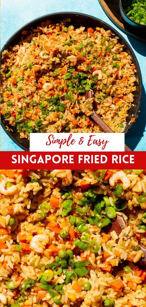 Singaporean Recipes, Singapore Cuisine, Singapore Rice Recipes, Singapore Rice, Singapore Fried Rice Recipe, Singapore Recipes, Singaporean Rice, Singapore Fried Rice, Best Coleslaw Recipe