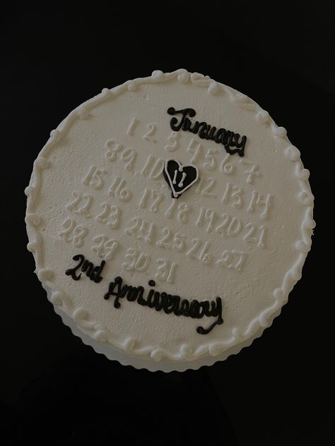 2 Year Anniversary Cake, One Year Wedding Anniversary Cake, 6 Month Wedding Anniversary Cake, Second Anniversary Cake, One Month Anniversary Cake, Year And A Half Anniversary, 2nd Anniversary Cake, First Month Anniversary Cake, White Cake Anniversary