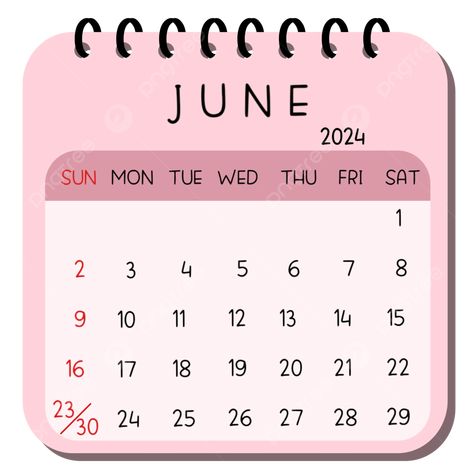 June Calendar 2024 Aesthetic, Kalender Aesthetic, 2024 Notebook, Panda Pink, Pink Calendar, 2024 Monthly Calendar, Bride Clipart, Free Planner Templates, Modern Calendar