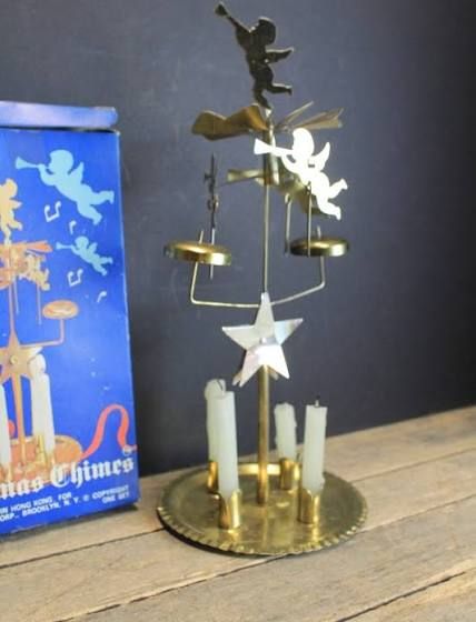 Vintage Angel Carousel Chimes // Brass Candle Holder with Candles // Made in Hong Kong // Christmas Carousel | Google Shopping Candle Carousel, Christmas Carousel, Brass Candle Holder, Vintage Angel, Brass Candle Holders, Brass Candle, Google Shopping, Candle Sconces, Carousel