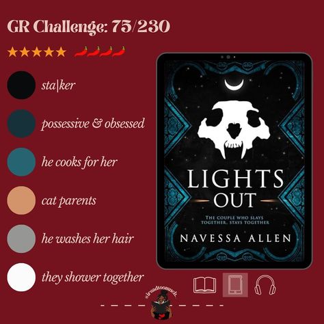 You might believe in spontaneous ovulation after reading Lights Out by @navessa.allen , just as an fyi Aly (FMC) is a trauma nurse with a social media feed full of masked men (who can relate?) so naturally, she reaches out to her ex and shows him some inspo for their next time together but he’s already moved on. On the flip side, he shows the message to his flatmate and low and behold, his flatmate is the masked man in the video. This pushes Josh (MMC) to go into FULL BLOWN stalker / hacker ... Lights Out Book Aesthetic, Josh And Aly Lights Out, Lights Out Book, Lights Out Navessa Allen Book, Lights Out Navessa Allen Aesthetic, Stalker Romance Books, Reviews Template Instagram, Lights Out, Books Recommendations