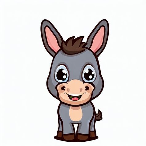 Cute donkey Cute Donkey, Farm Animals, Cute Animals, Doodles, Good Things, Drawings, Animals, Quick Saves, Kawaii