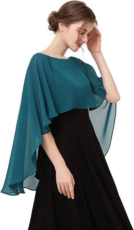 Hotshawl Capelets for women Chiffon Cape Shawls and Wraps for Evening Dress Wedding Capes Cover Up (Champagne1) at Amazon Women’s Clothing store Wedding Capelet, Evening Dress Wedding, Chiffon Cape, Green Silk Scarf, Chiffon Shawl, Striped Scarves, Evening Formal, Long Scarf, Formal Evening Dresses