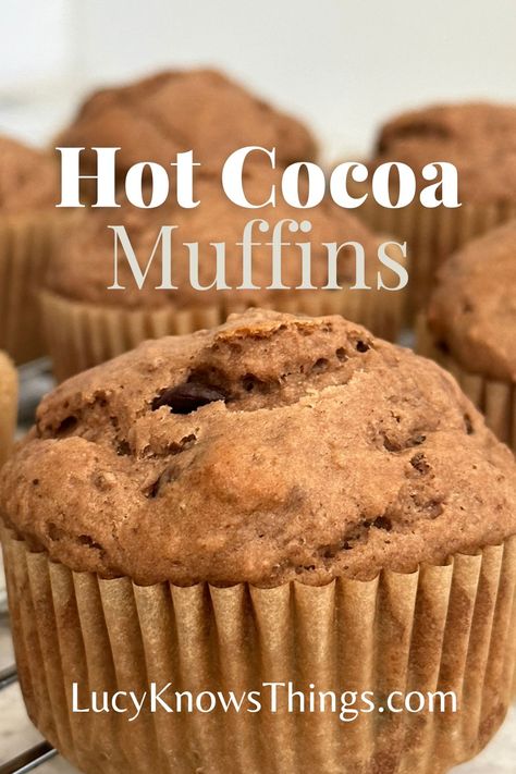 Hot Cocoa muffins recipe Hot Cocoa Muffins, Hot Chocolate Muffins, Cocoa Muffins, Do You Know The Muffin Man, Christmas Bakes, Cup Of Hot Cocoa, Muffin Man, Hot Coco, Cocoa Mix