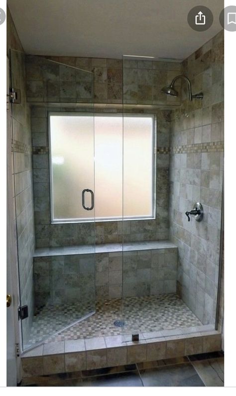 Two Head Shower Ideas, Shower Window, Wc Decoration, Makeover Kamar Mandi, Tub To Shower Conversion, Shower Conversion, Master Bath Shower, Window In Shower, Window Ideas