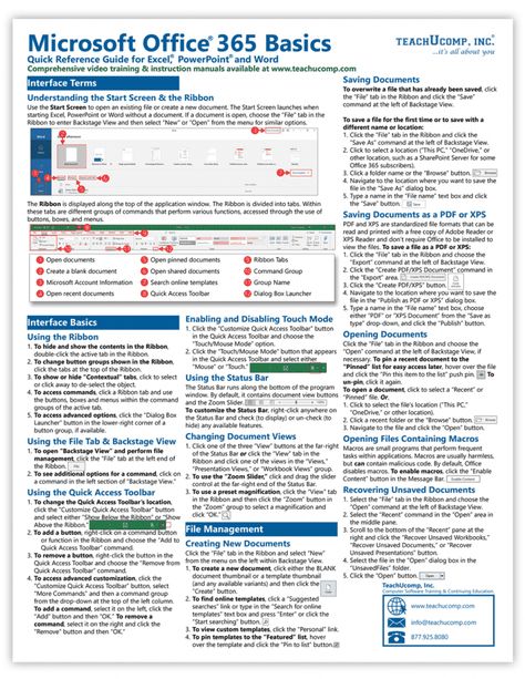 Microsoft Office Cheat Sheet - TeachUcomp, Inc. Microsoft Office Cheat Sheets, Microsoft Word Cheat Sheet, Windows Shortcuts Cheat Sheets, Microsoft Word Lessons, Computer Hacking, Office Productivity, Printable Forms, Office Tips, Computer Hacks