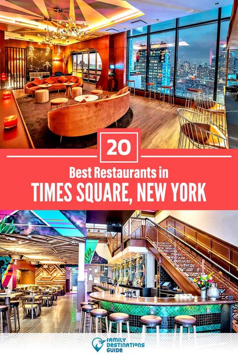 Shopping In Times Square, Top Restaurants In Nyc, Times Square Restaurants, Times Square Ny, Manhattan Restaurants, Ny Restaurants, Nyc Times Square, New York City Vacation, Restaurant New York