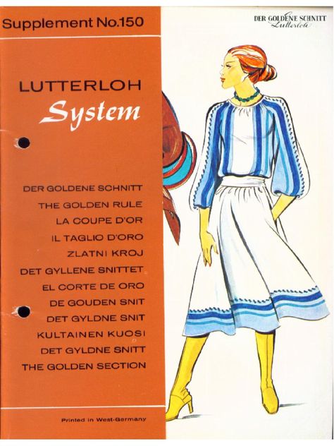 1979 Lutterloh Patterns Free, Lutterloh Patterns, Cloth Patterns, 20th Century Women, Retro Sewing Patterns, Pattern Hack, Golden Rule, Pattern Drafting, Diy Couture