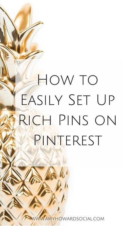 Want to learn how to easily set up rich pins on Pinterest? Follow these 3 easy steps and quickly get started with rich pins for your blog today! What To Post On Instagram, To Post On Instagram, Social Innovation, Learn Pinterest, Pinterest Hacks, Amy Howard, Rich Pins, Pinterest Growth, Survey Sites